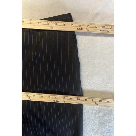 Peter Millar 40R 32W Dark Navy Blue Gray Pinstripe 2 Piece Suit Jacket Pants - Picture 14 of 16